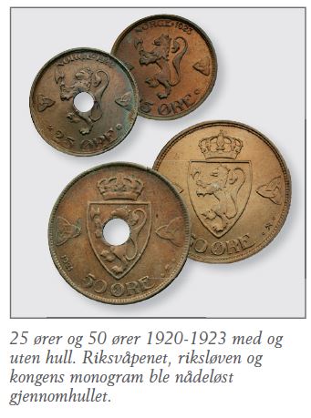 Hvorfor er det hull i norske mynter? Det har en naturlig forklaring.