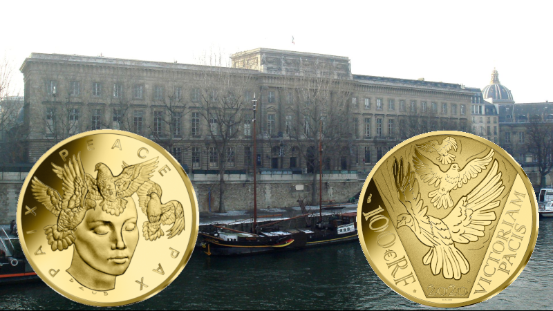 Monnaie de Paris har preget en gullmynt som ærer den lange freden