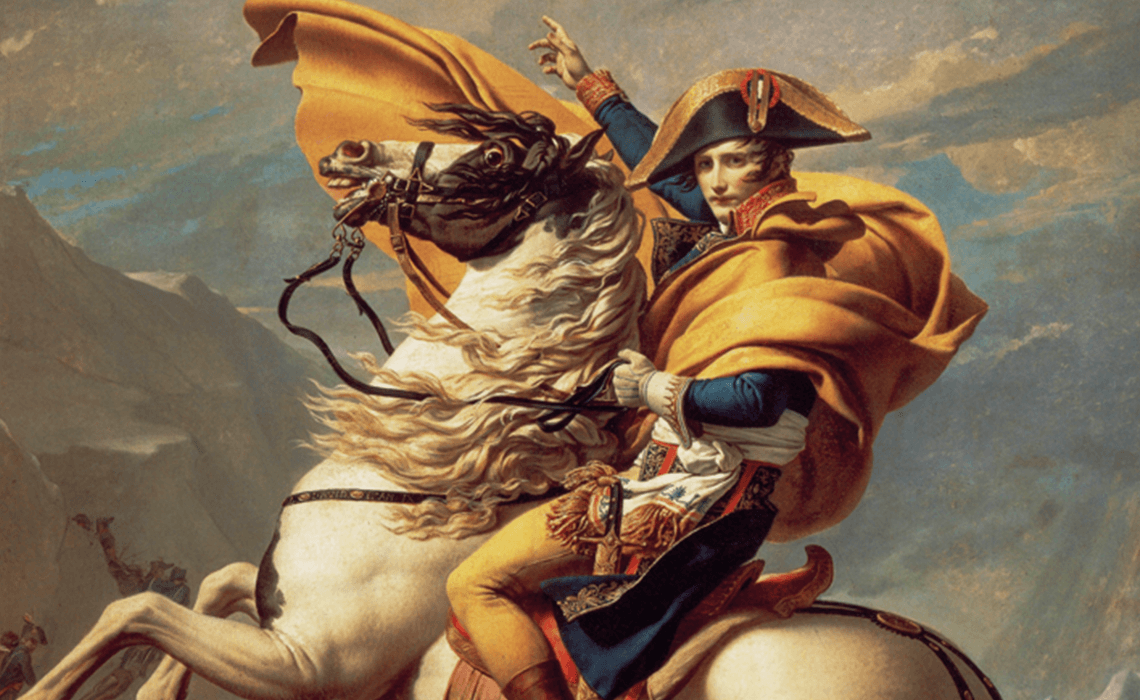 «Napoleon krysser Alpene» av Jacques-Louis David (1801)