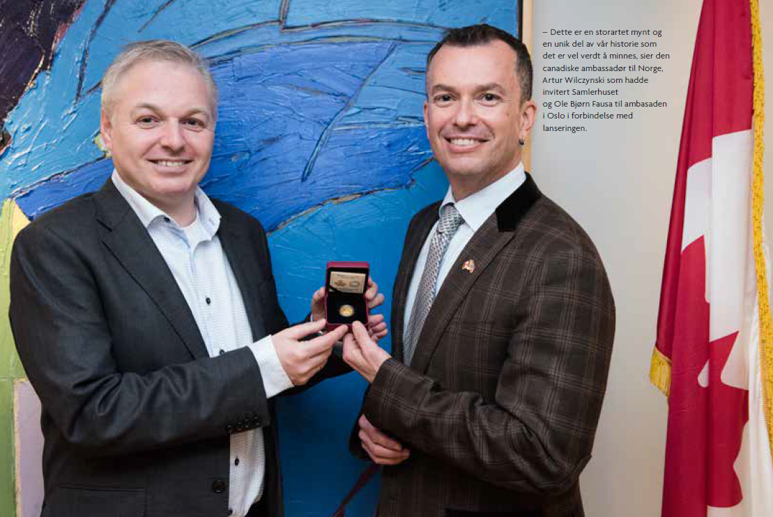 Ole Bjørn Fausa og Artur Wilczynski, Canadas ambassadør til Norge i 2015.