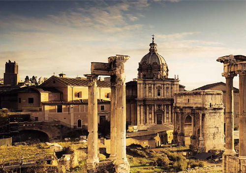 Forum Romanum har mange rester etter Konstantins dynasti