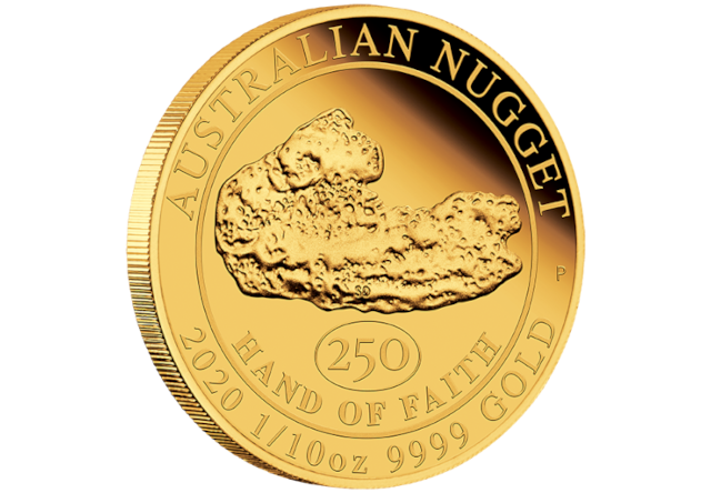 Hand of Faith Gold Nugget preget i Australia Hand of Faith Gold Nugget preget i Australia