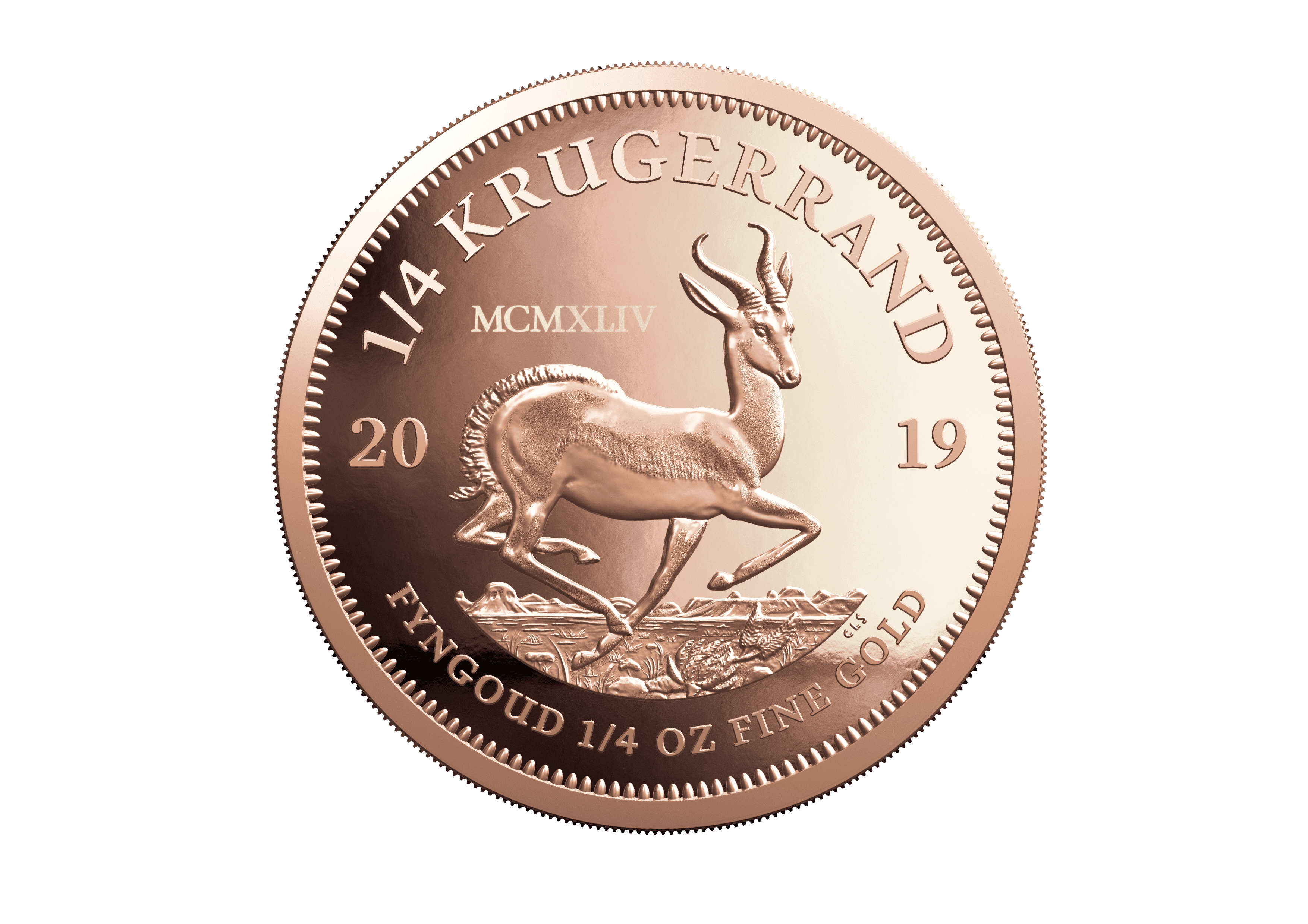 Krugerrand 2019 1/4 unse revers Krugerrand 2019 1/4 unse revers
