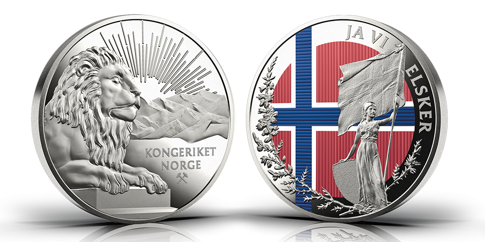 NYHET: 1 kilo sølv hedrer det norske flagget