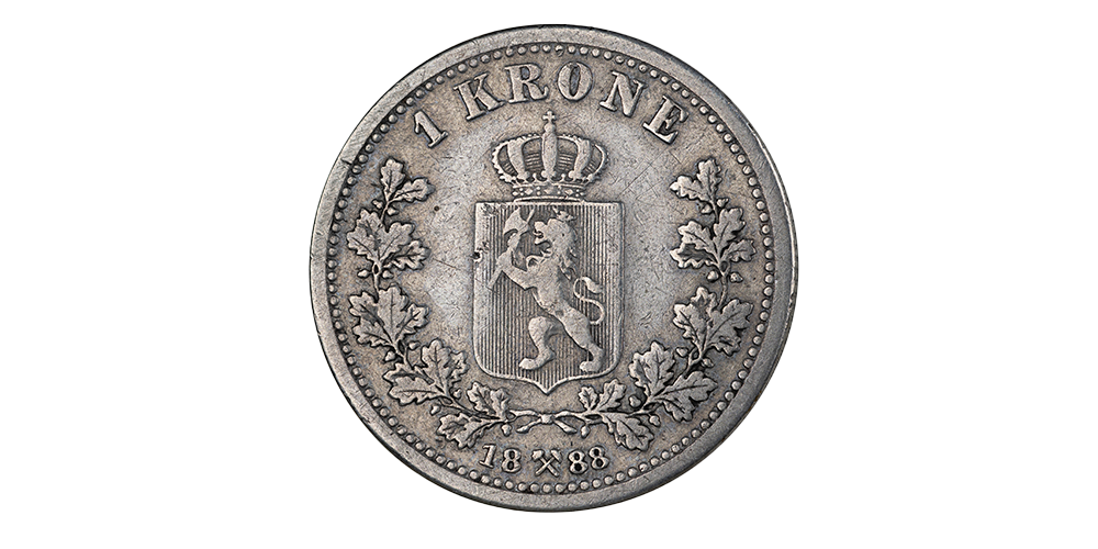 1 krone 1888 revers