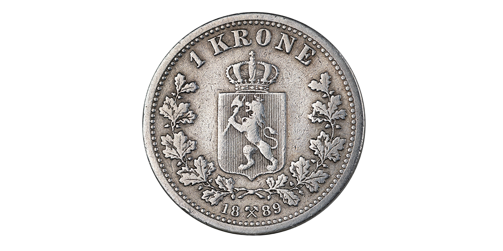 1 krone 1889 revers