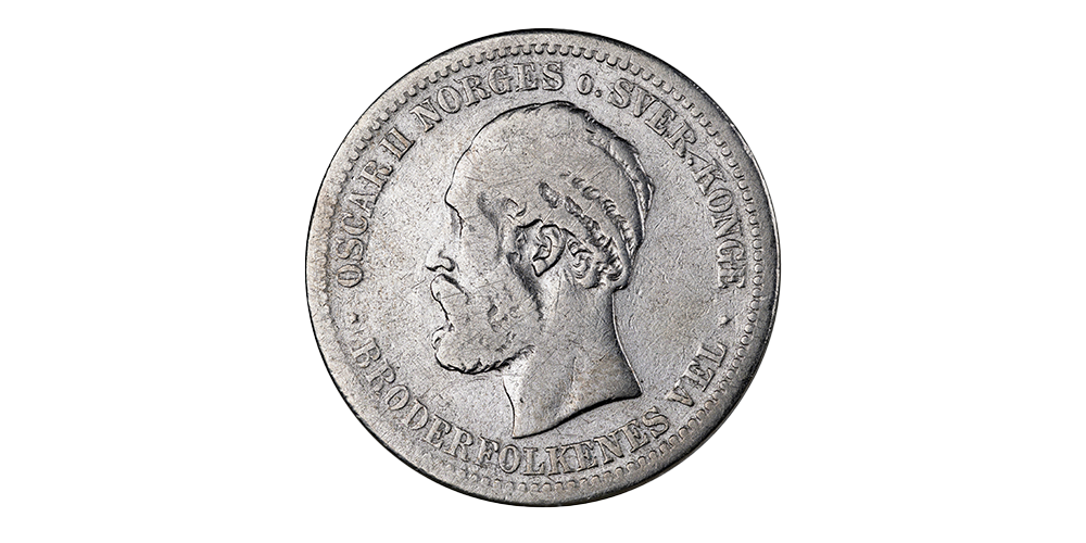 1 krone 1890 advers