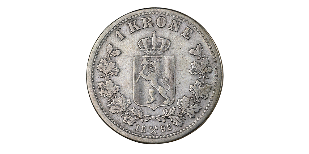 1 krone 1892 revers