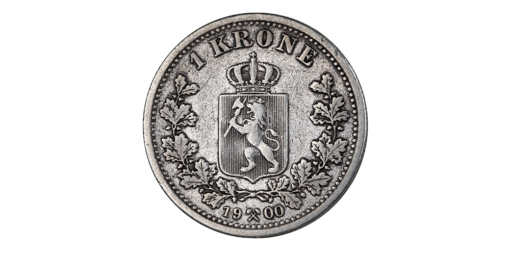 1-krone 1900 revers
