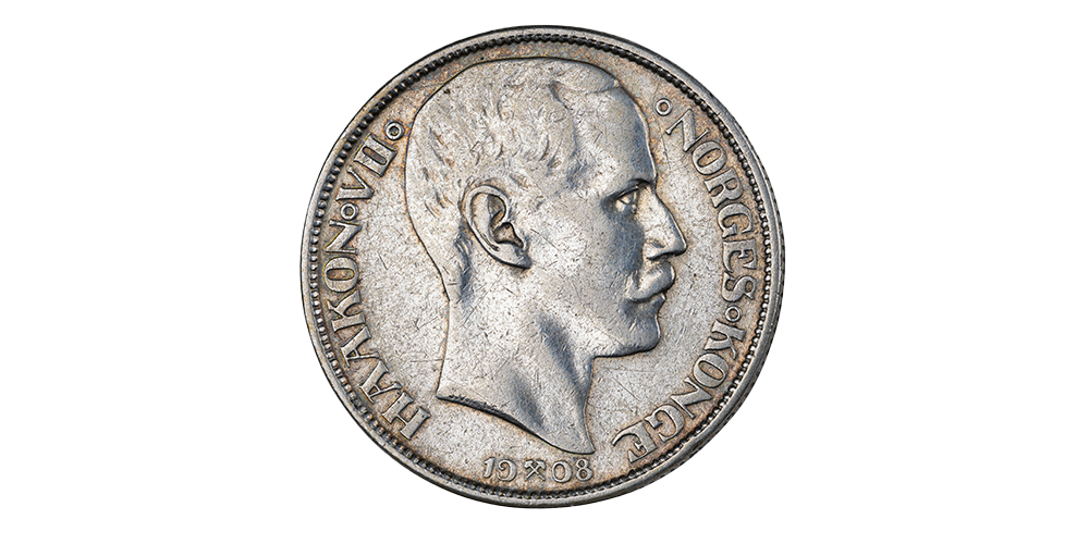 1 krone 1908 adves side
