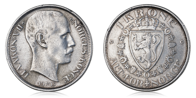 1 krone 1913 - utgitt under Haakon VII