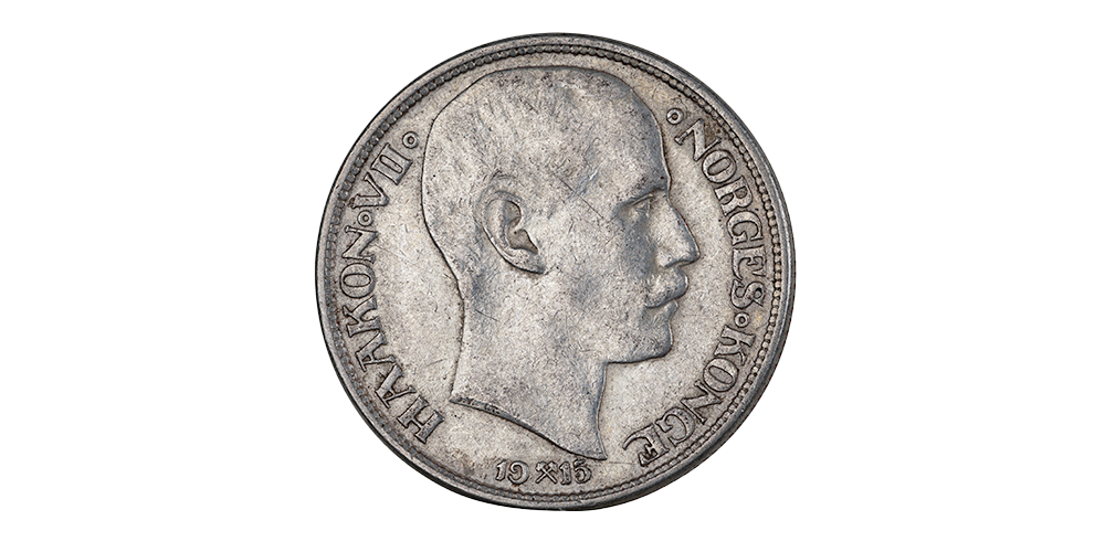 1 kroner 1915 advers side
