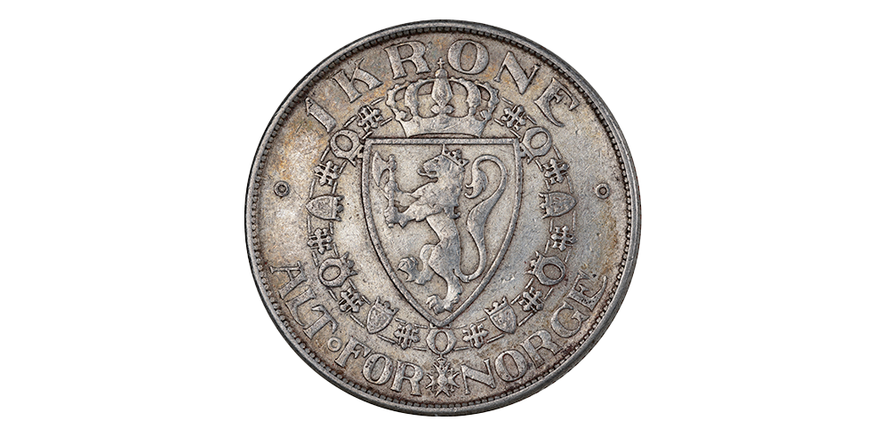 1 kroner 1915 revers side