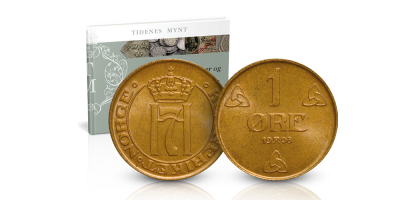 Kong Haakon VII første bronsemynt med trikvetrasymbol! Kong Haakon VII første bronsemynt med trikvetrasymbol!