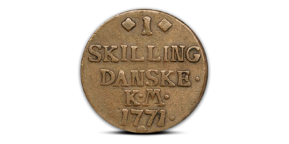 1 skilling 1771 revers side