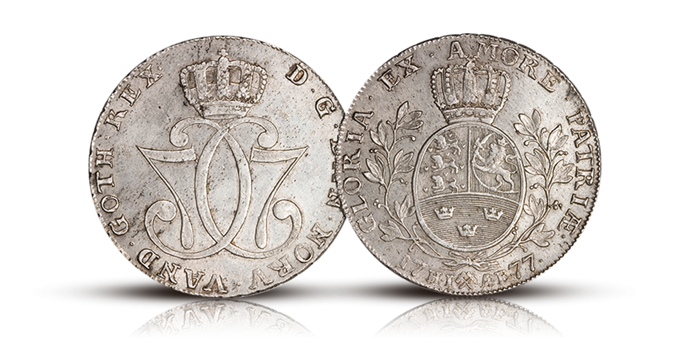 Kong Christian VIIs sjeldne daler-mynt i sølv