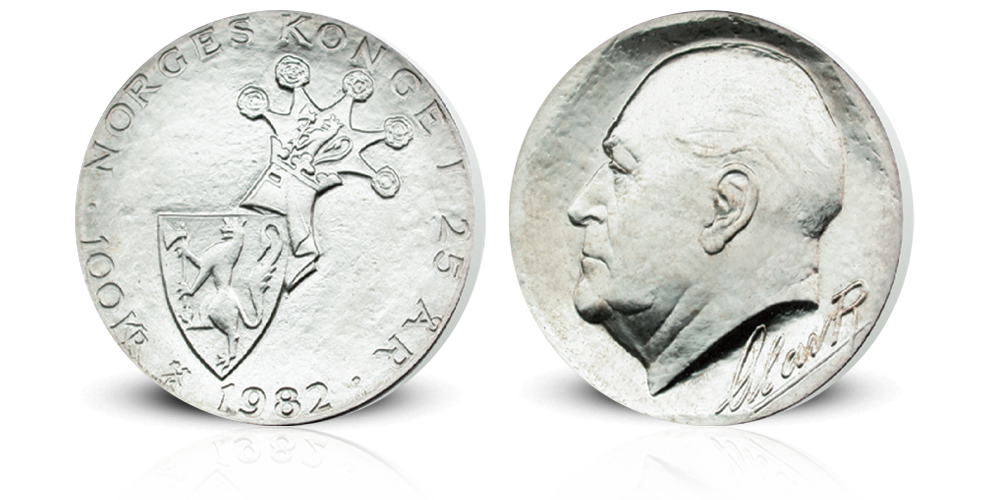 100 kr Norges konge 1982 100 kr Norges konge 1982