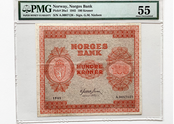 100 kroner 3. utgave 1945 