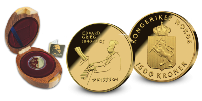 1500 kr Edvard Grieg utgitt i 1993 