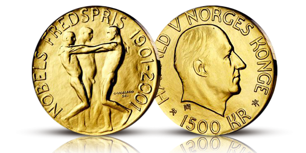 Nobelmynten i gull 2001