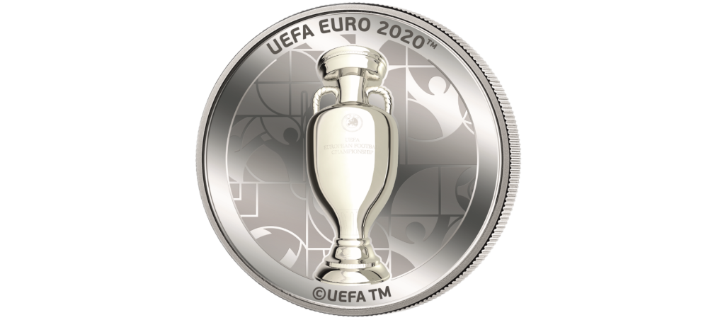UEFA euro 2020 sølvmynt UEFA euro 2020 sølvmynt