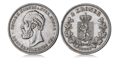 2 kroner 1898 - utgitt under Oscar II