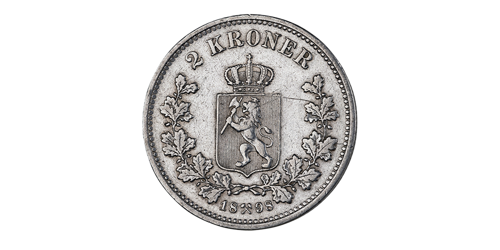 2 kroner 1898 revers