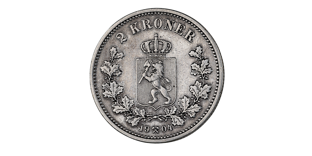2 kroner 1904 revers