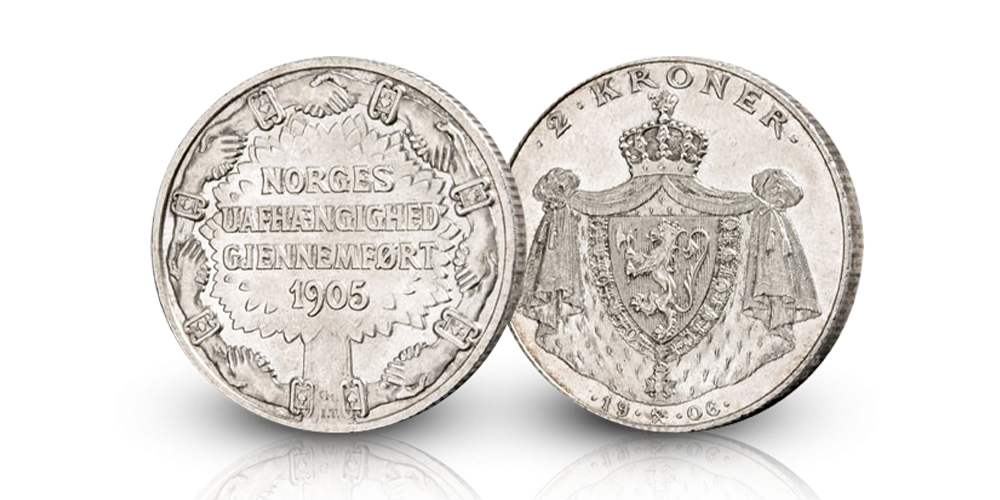 Norges første minnemynt i sølv