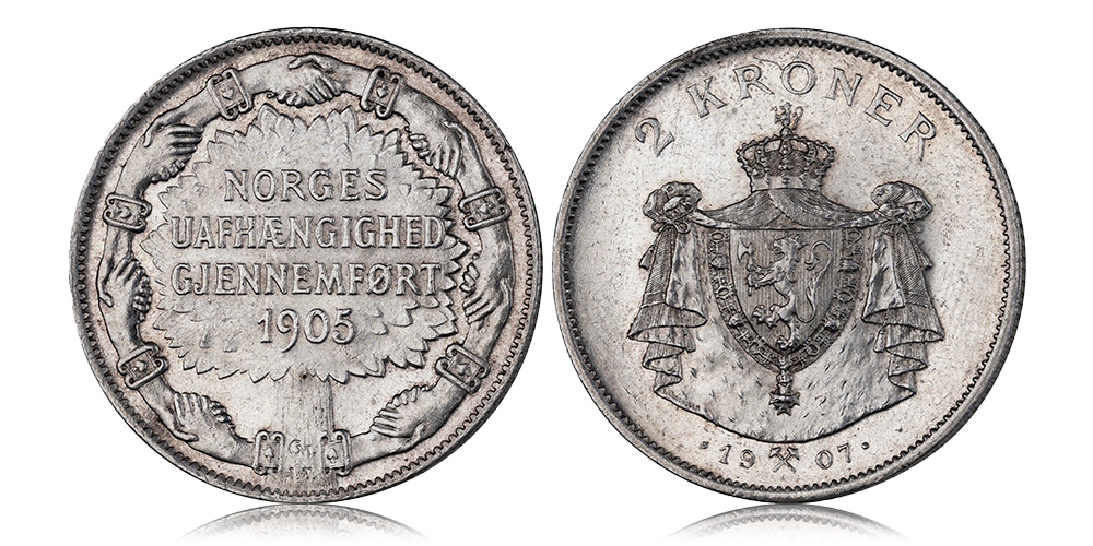 2 kroner 1907 advers og revers 2 kroner 1907 advers og revers