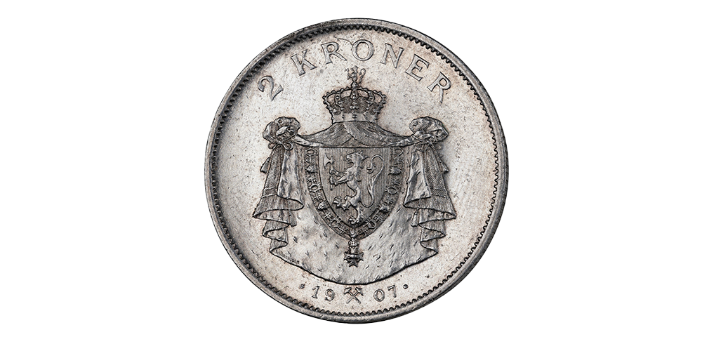 2 kroner 1907 revers