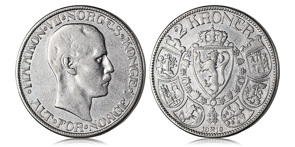 2 kroner 1916 advers og revers 2 kroner 1916 advers og revers