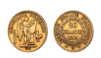 20 Franc Engel 1848-1849 advers og revers