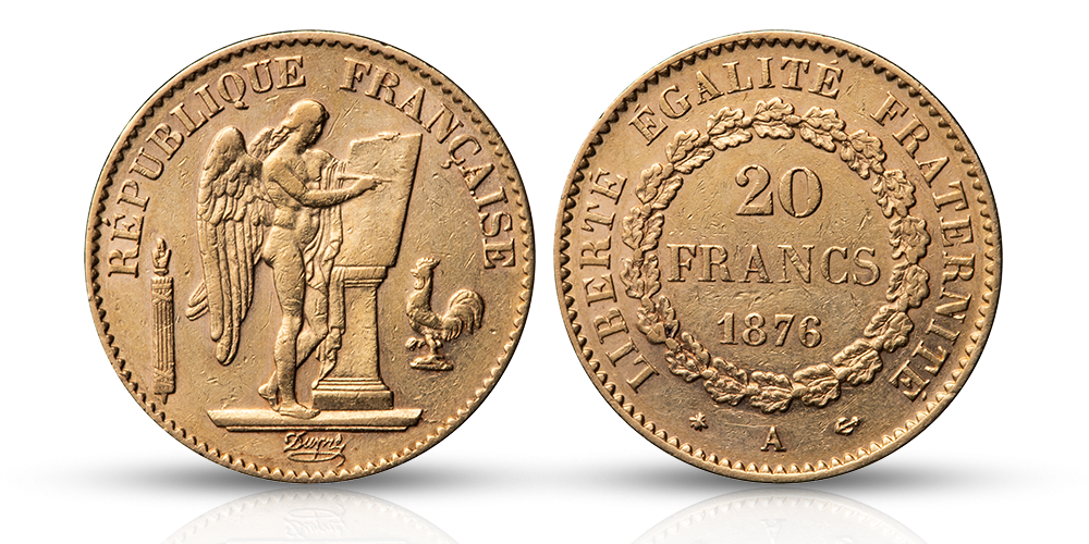 20 Franc gullmynt Engel 20 Franc gullmynt Engel