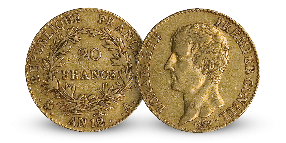 Napoleons aller første 20 franc i gull Napoleons aller første 20 franc i gull