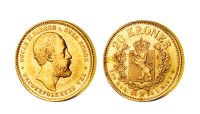 20 kroner i gull utgitt i 1876