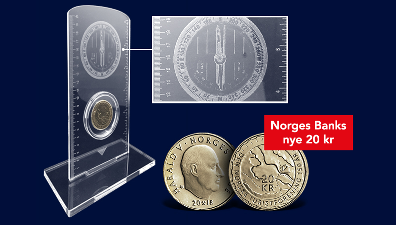 20 kroner 2018 i spesialdesignet display 20 kroner 2018 i spesialdesignet display