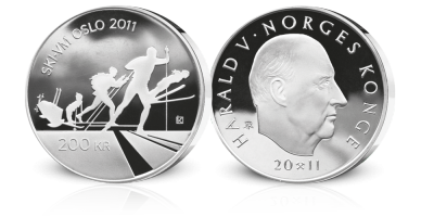 Ski - VM i Oslo - 200 kroner sølv - utgitt 2011