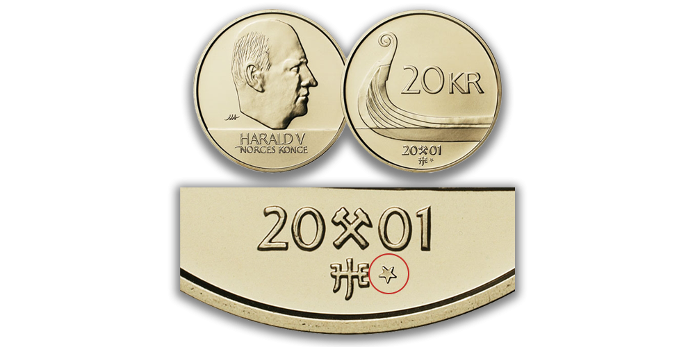 Kong Haralds sjeldneste sirkulasjonsmynt