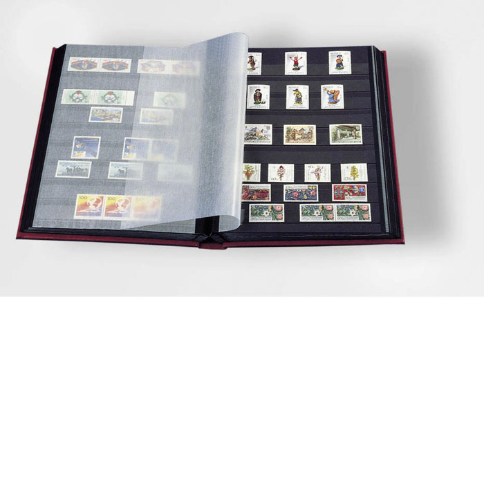 Sort frimerkealbum med 64 sorte sider Sort frimerkealbum med 64 sorte sider
