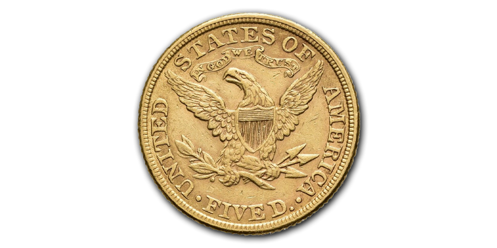 5 dollar Liberty Head revers side