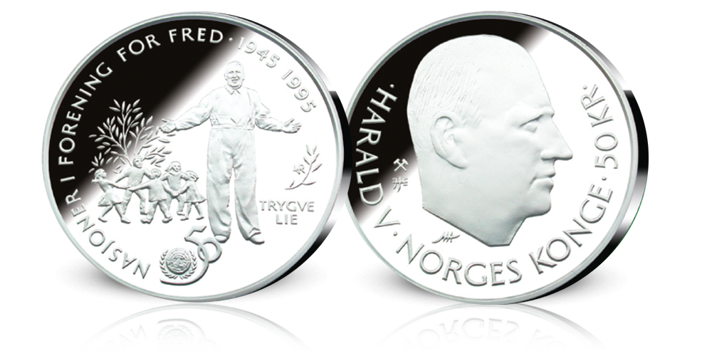 50 kr FN 50 år sølvmynt