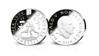 Minnemynt i sølv 50 kroner 1992