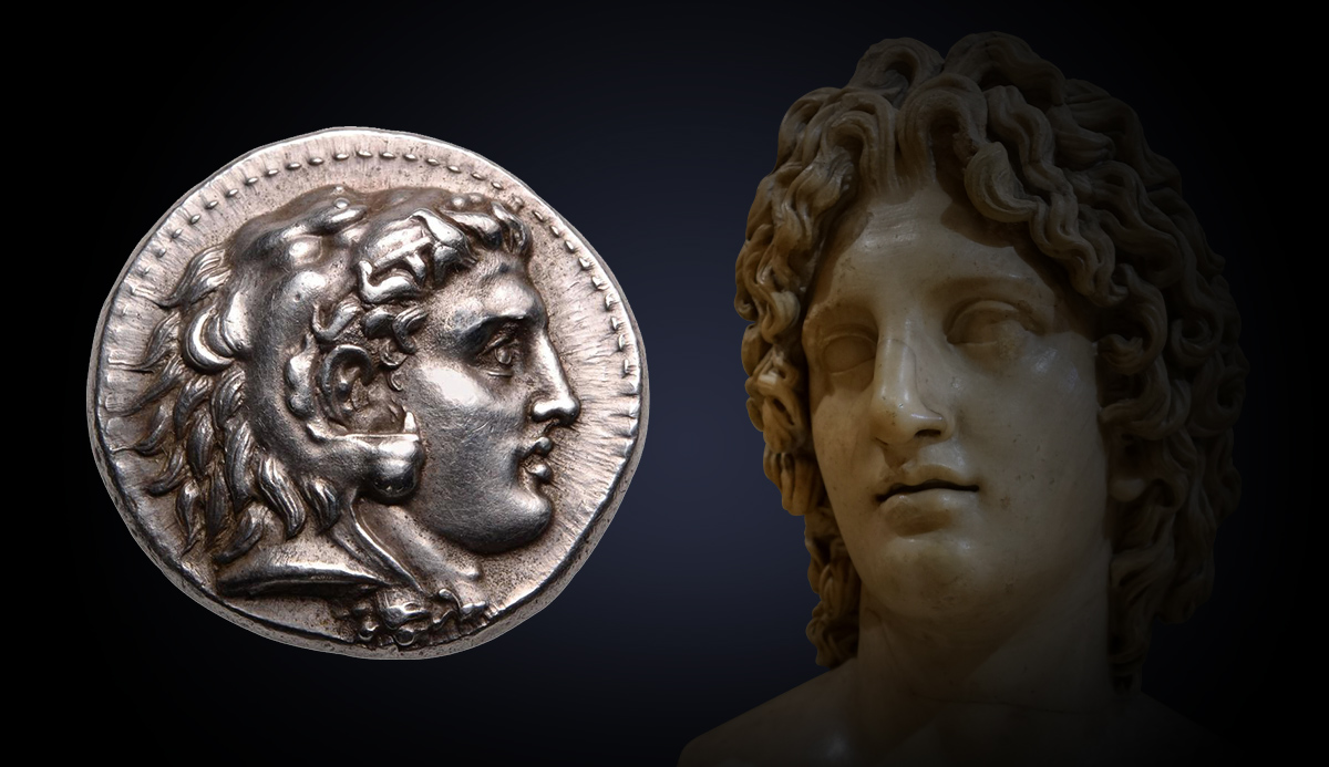 Flott og detaljrik mynt fra Aleksander den stores