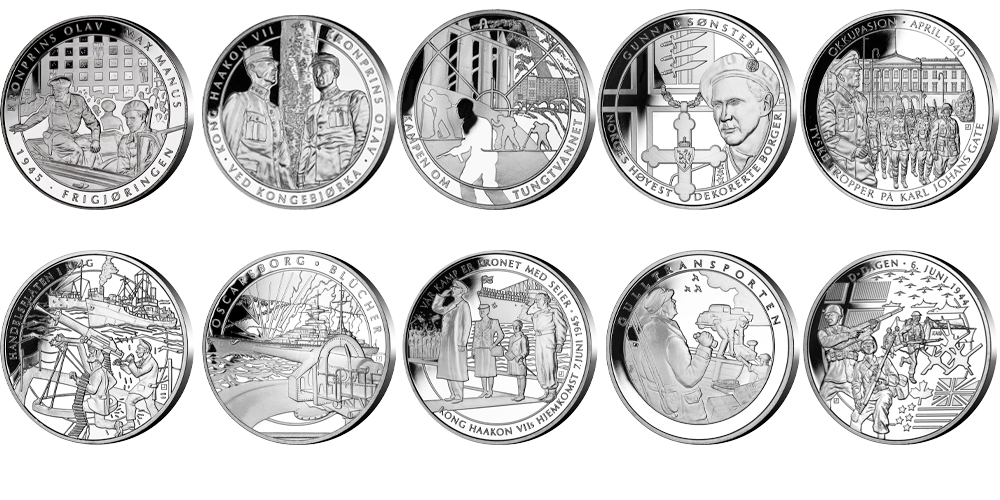 Minnemedalje belagt med krigss&oslash;lv