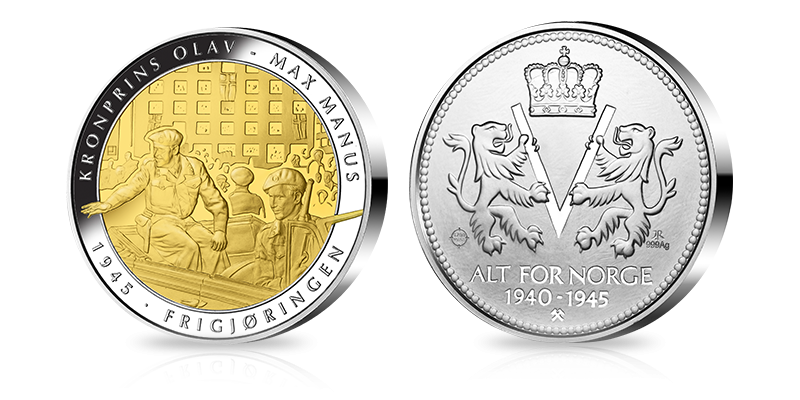 NFrigjøringsmedaljen i krigssølv belagt med gull NFrigjøringsmedaljen i krigssølv belagt med gull