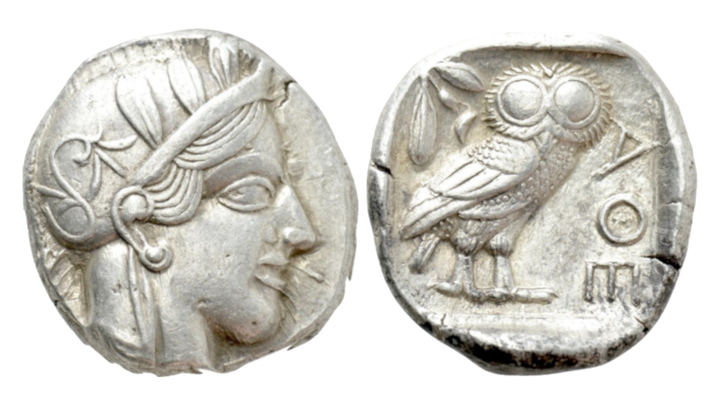 Athen tetradrakme uglemynt Athen tetradrakme uglemynt