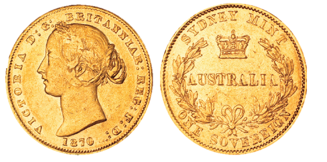 Dronning Victoria Young Head gullmynt fra Australia Dronning Victoria Young Head gullmynt fra Australia