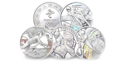 Offisielle minnemynter i sølv til OL i Beijing