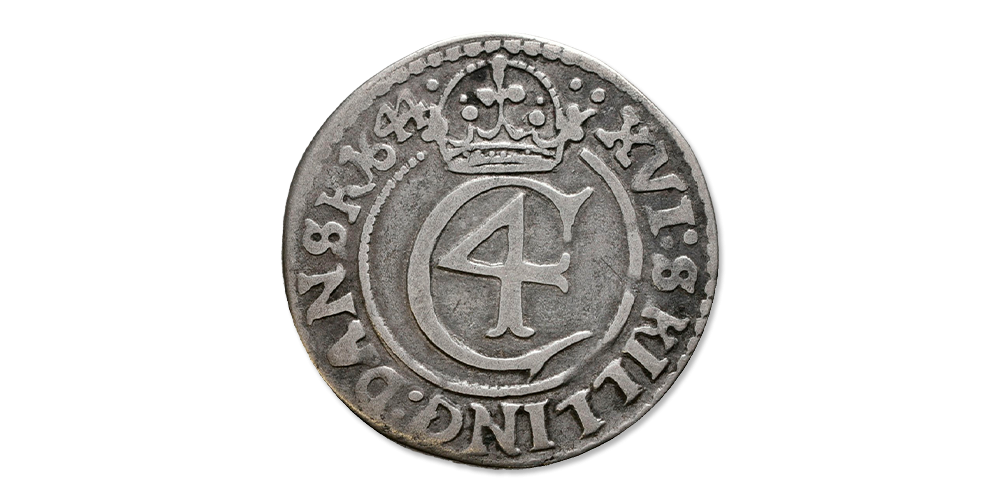 Christian IV 1 mark 1644-1647 advers